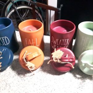 VHTF Rae Dunn Autum candle collection